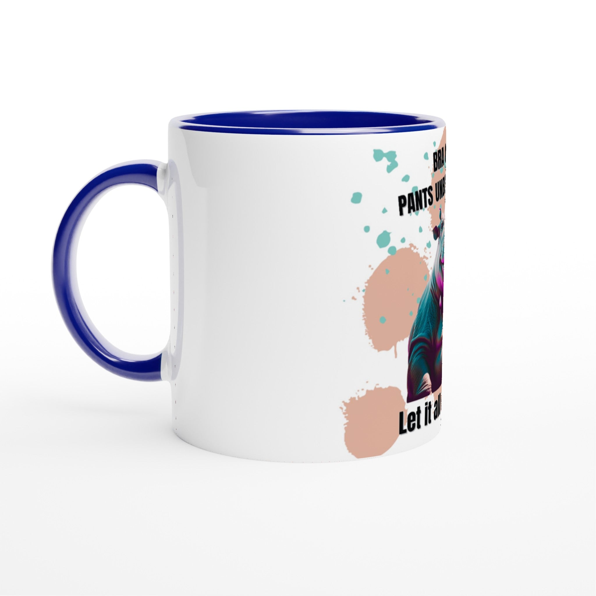 White 11oz Ceramic Mug with Color Inside